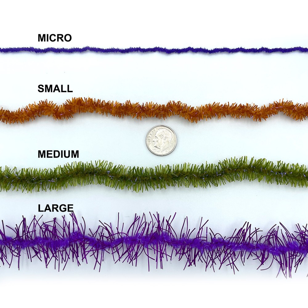 UV FLEXI SQUISHENILLE - Hareline Fly Tying Chenille - Micro Small Medium Large