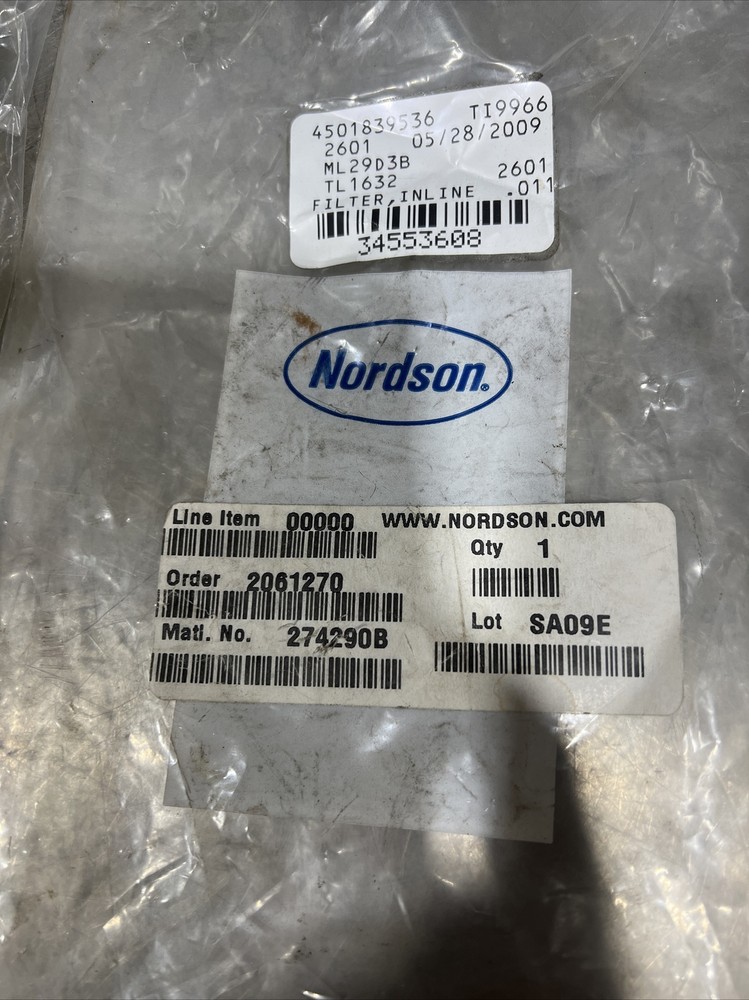Nos Surplus NORDSON 274290-B INLINE FILTER