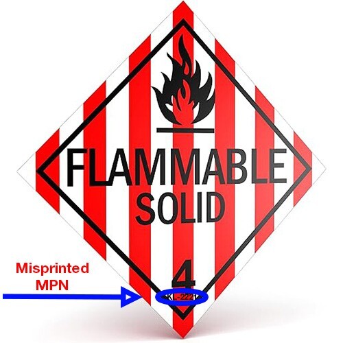 FLAMMABLE SOLID 4 Shipping Inventory Labels 4" x 4" - 1500 Labels (READ 1st)