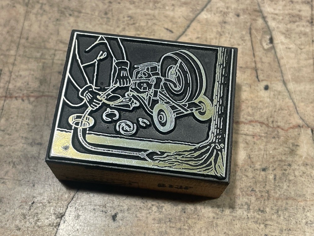 Printing Letterpress Printers Block Plumbers Drain Cleaning Tool Hardware (2011)