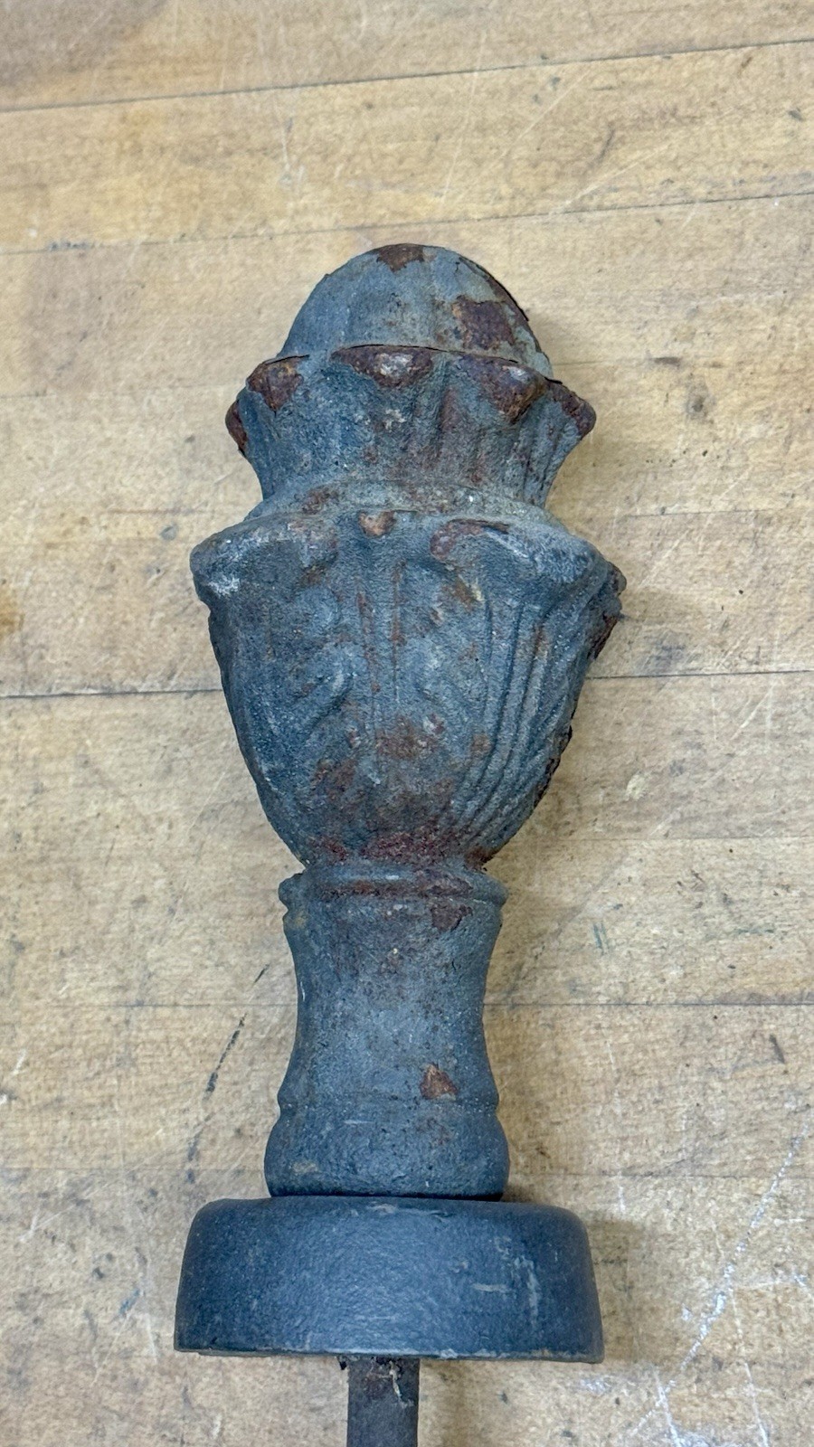 Antique Garden Salvage-4 Cast Iron Hose Guide Stakes W/FencePost Finial...