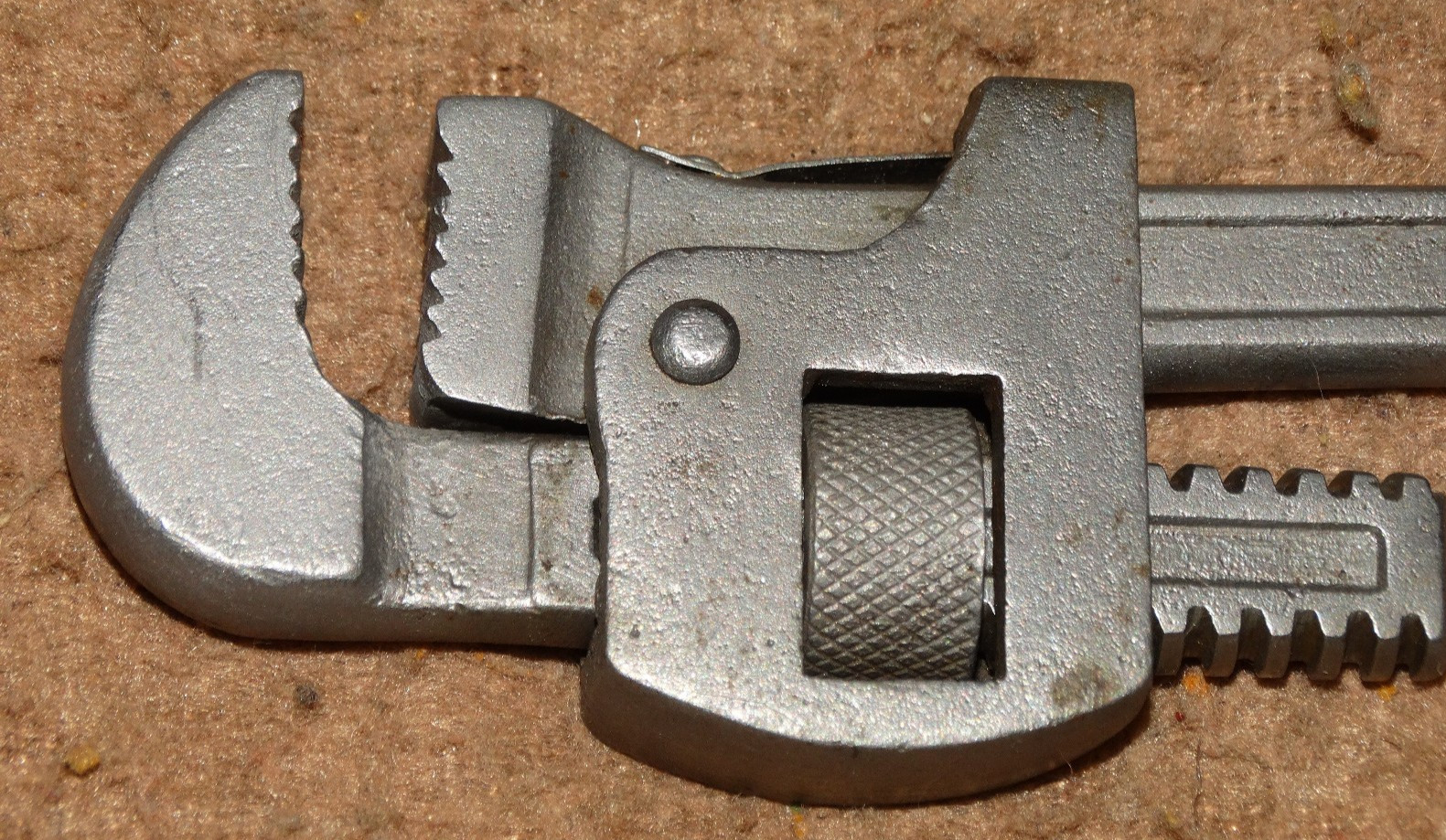 Antique 1890's TRIMONT MANUFACTURING CO. 7" Adjustable Pipe fitting wrench VGC