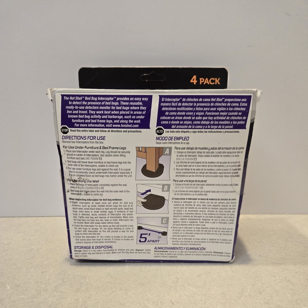 Hot Shot Bed Bug Interceptors, 4-Count