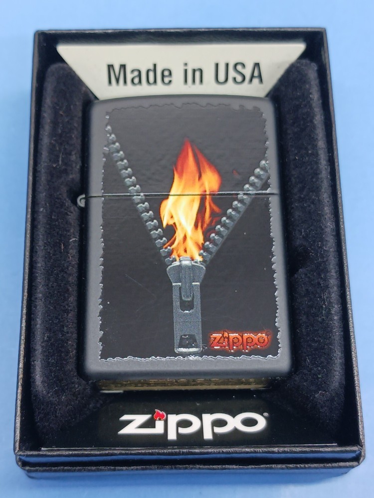 Zippo Black Matter Zipper/Flame Lighter 28309