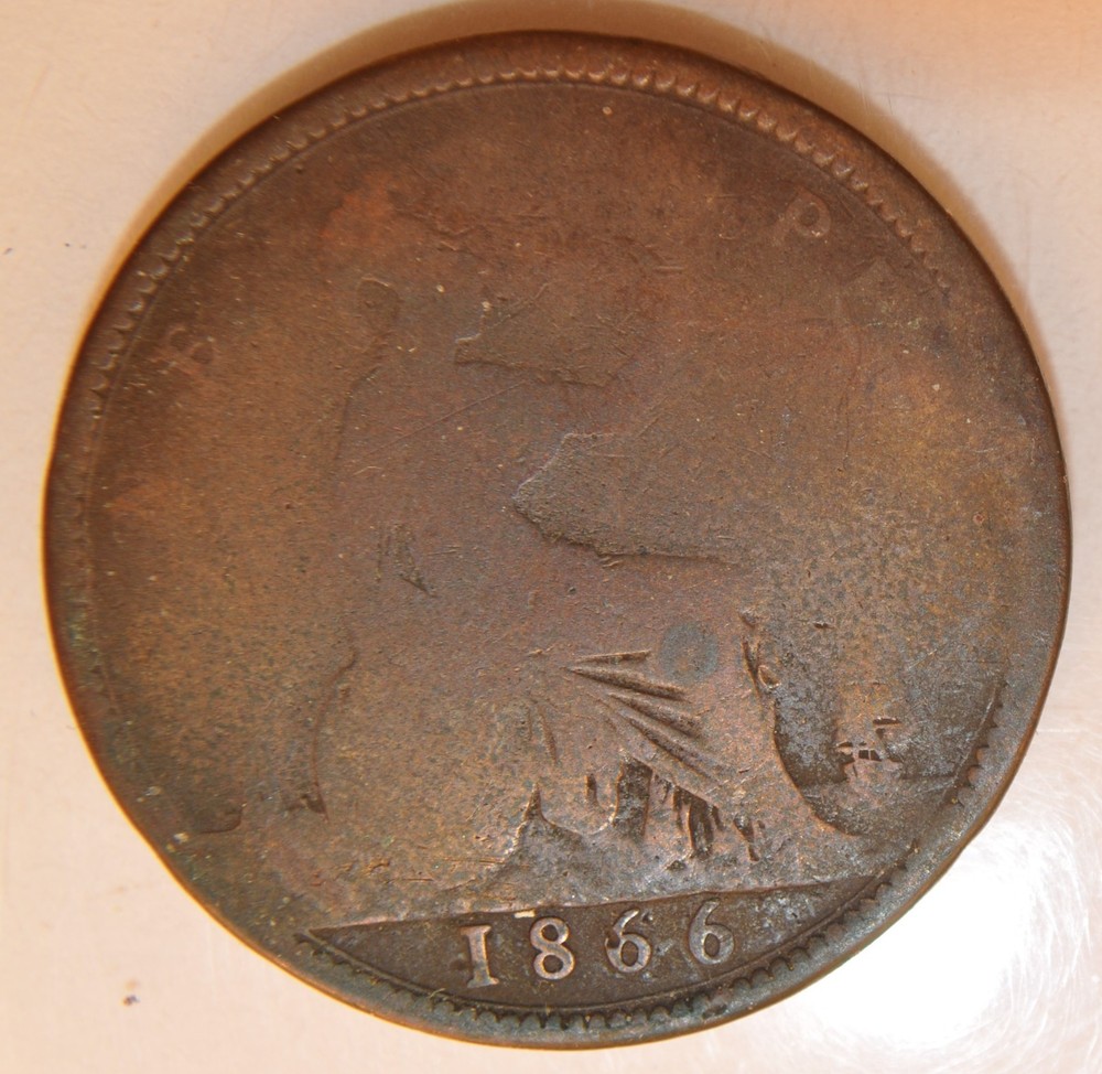 1866 Great Britain 1 penny