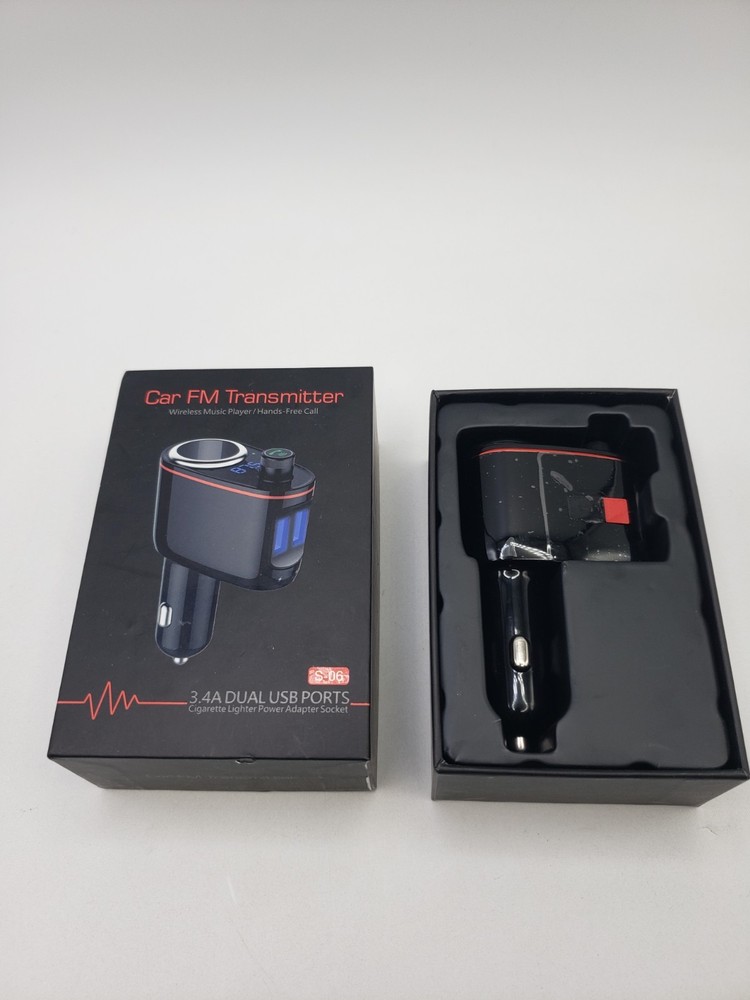 Car FM Transmitter S-06 3.4A Dual USB Ports Wierless Music Player