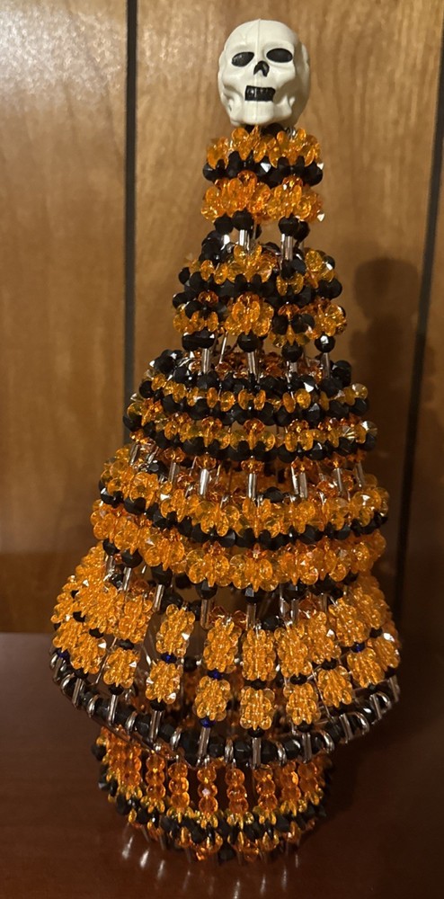 Halloween Orange And Black HANDMADE Tree
