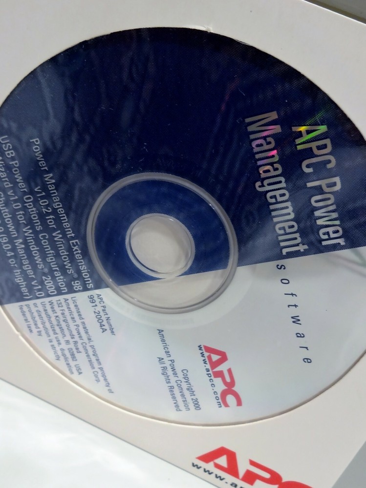New APC POWER MANAGEMENT SOFTWARE CD Extensions 991-2004A Backup Battery UPS