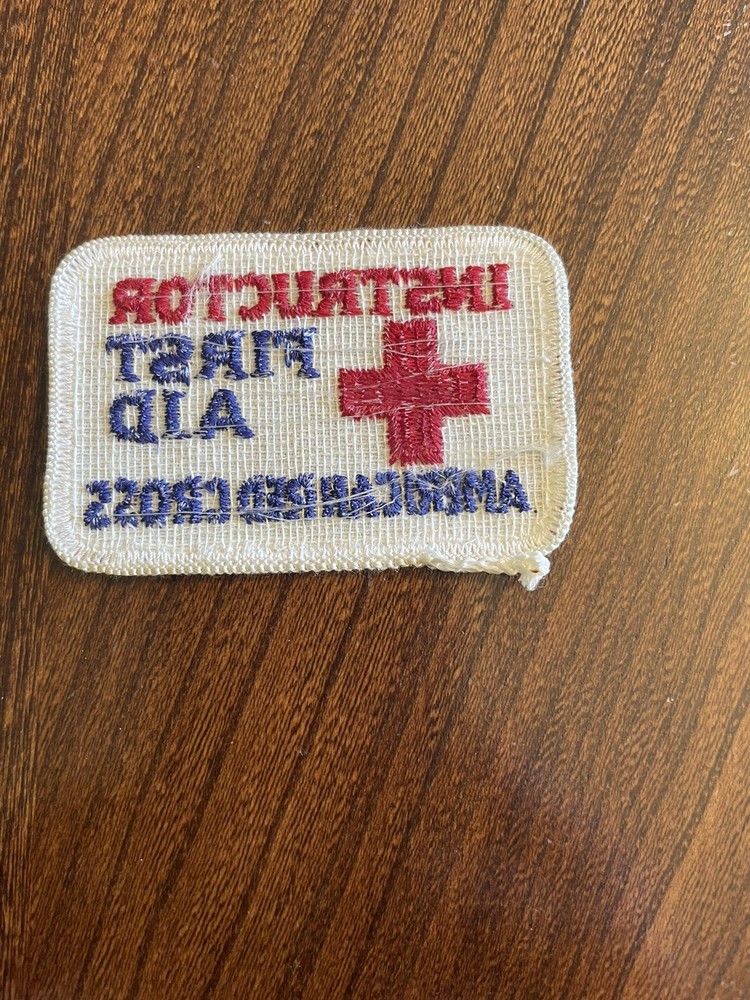 Vintage American Red Cross Embroidered Instructor First Aid Patch