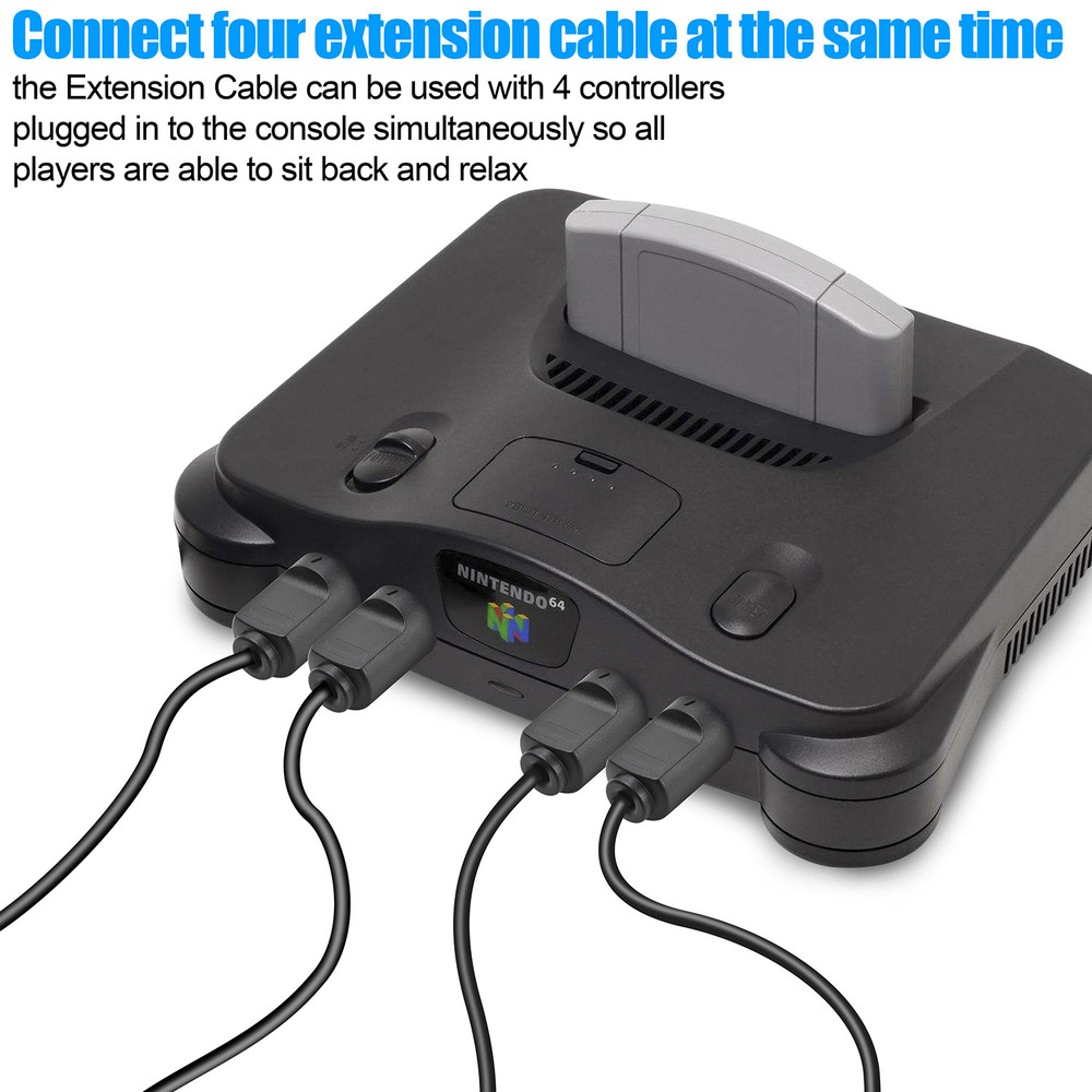 1x/2x 6ft/1.8m Extension Cable Cord For N64 Controller Game Console
