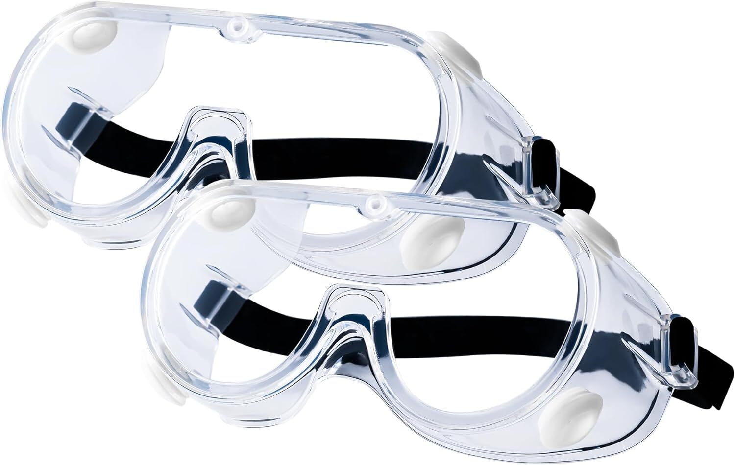 2-Pack Safety Goggles Anti-Fog Lab Protective Glasses Clear Lens Eye Protection