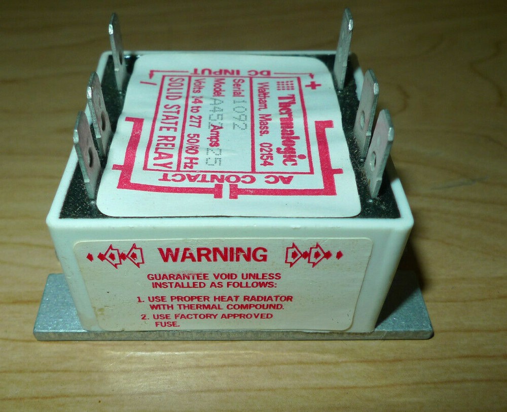 Thermalogic Solid State Relay Model A452 25 Amps 24-277 Volts