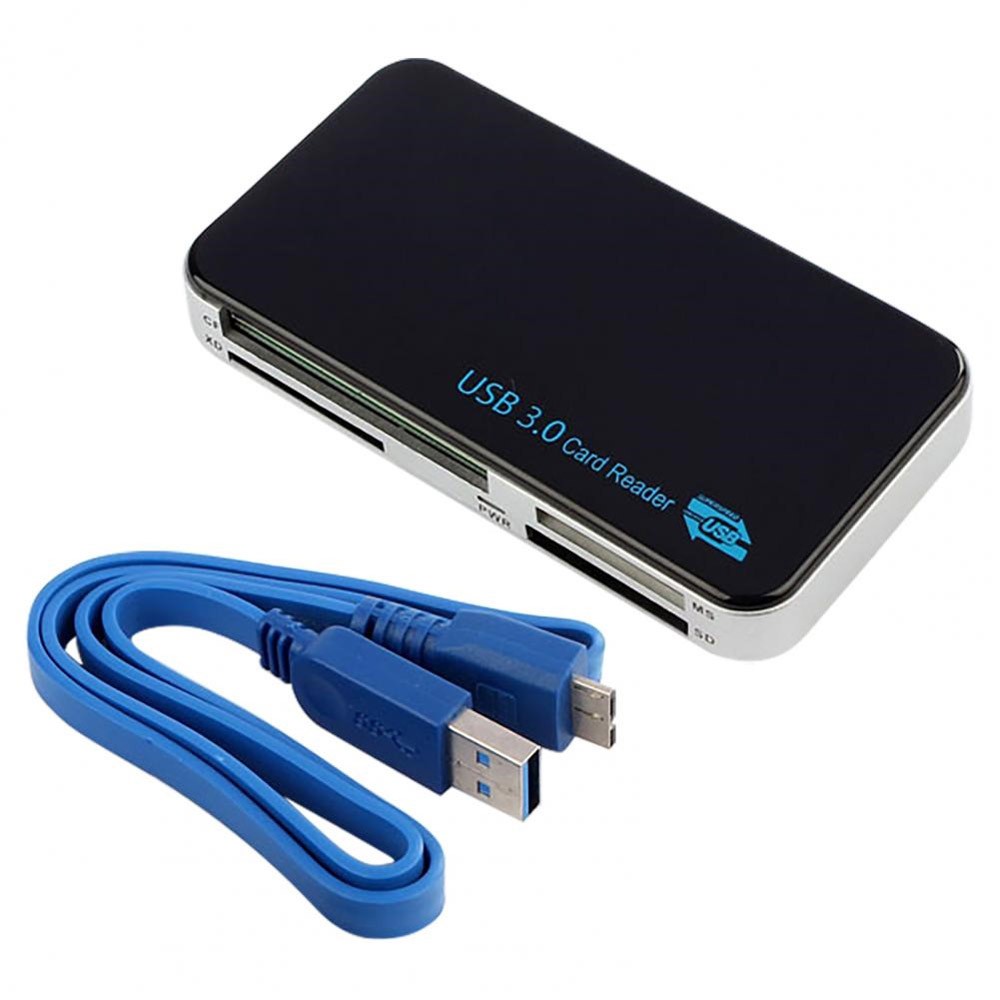 Memory Card Reader USB 3.0 Adapter 5GBPS Fit CF/TF/SD/Micro SD/XD/M2/MS Card New
