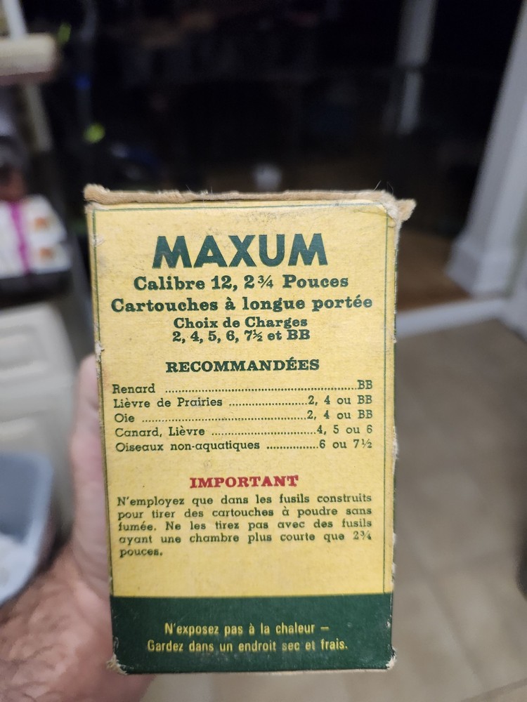 Maxum Long Range Load 12 Guage Shotgun Shells Empty Cardboard Ammo Box