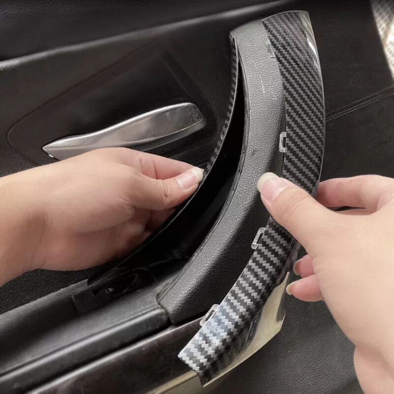 6PCS Inner Door Handle Inside Cover Protect Case For BMW E90 E91 E92 325i 328i