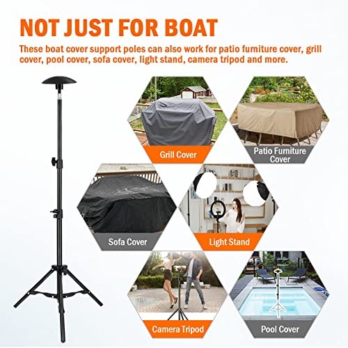 Boat Cover Support Pole - Adjustable Iron Alloy Supporting Poles, 1 PACK