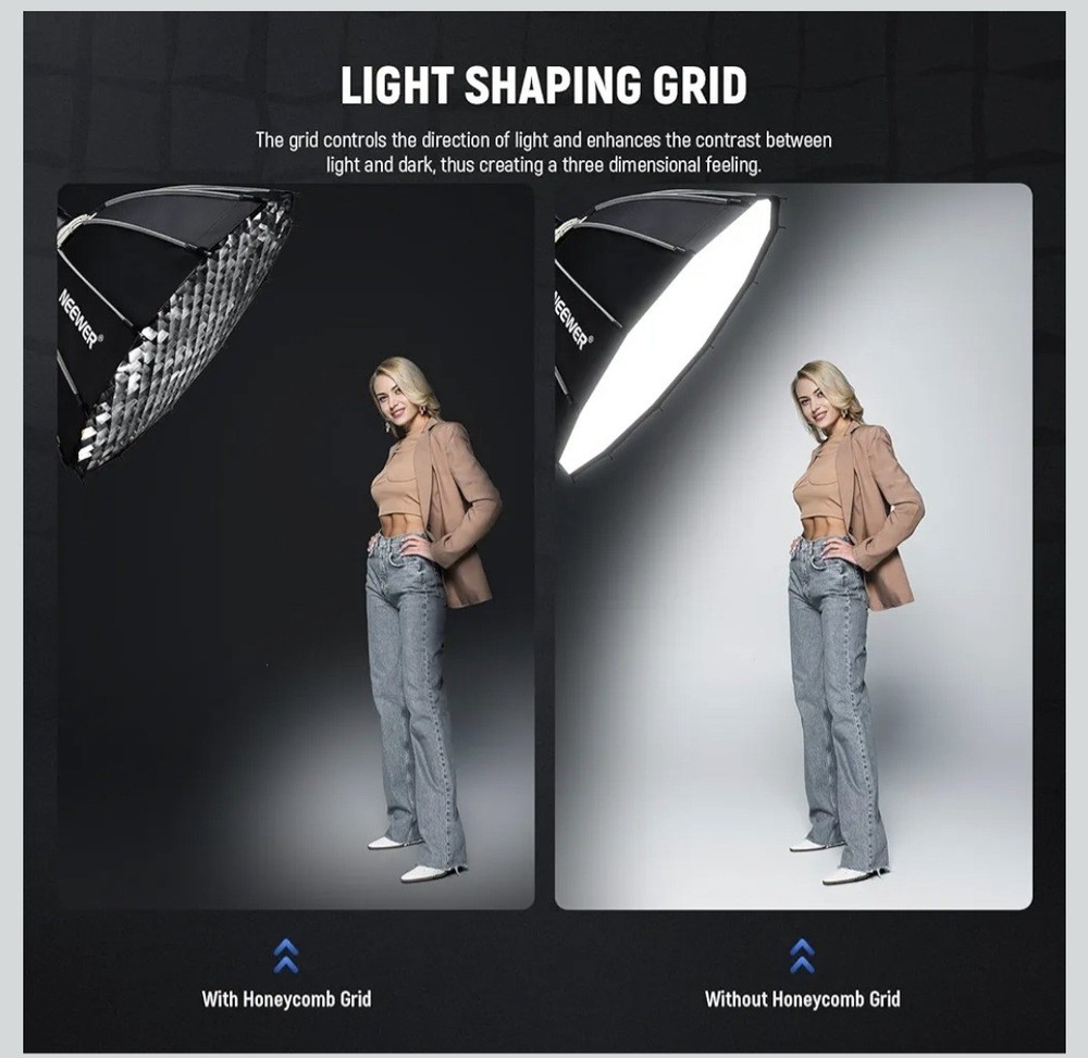 NEEWER 85cm Parabolic Softbox Quick Set up Quick Release Bowens w/ Diffusers/Bag