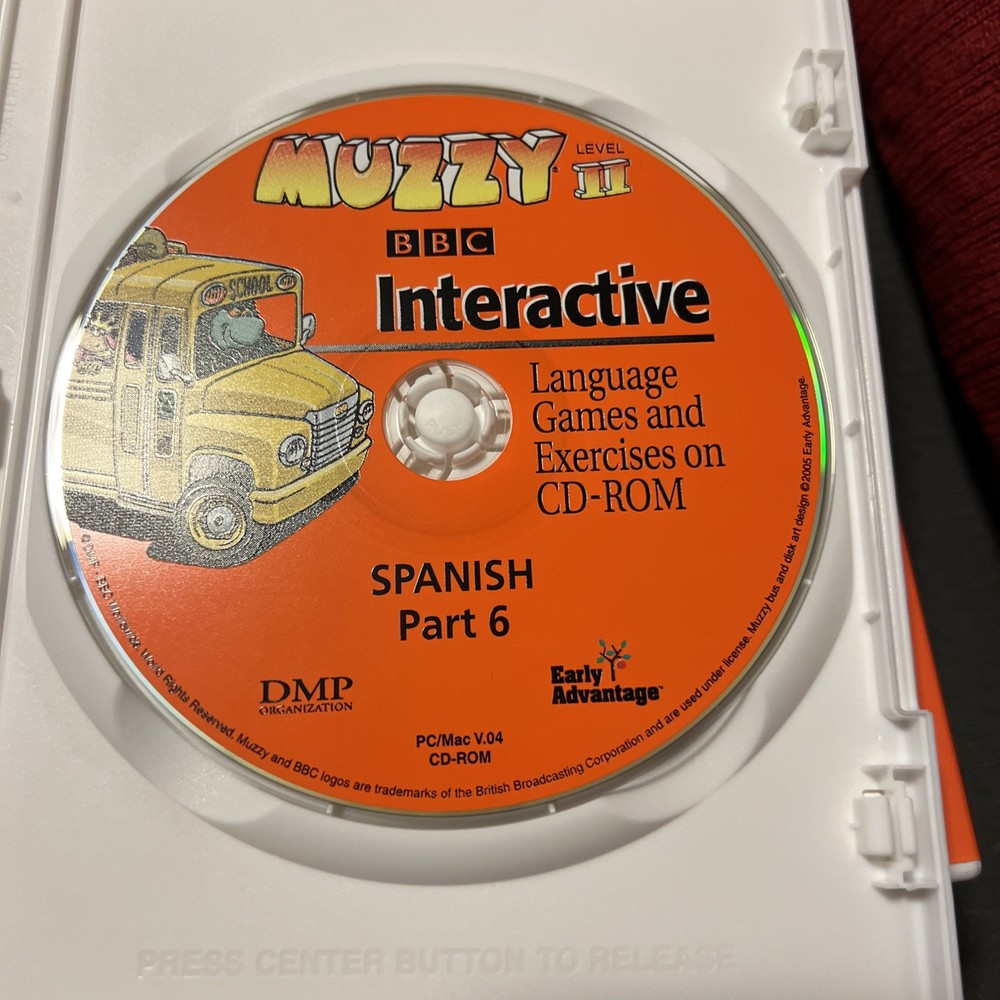 2 Sets BBC MUZZY INTERACTIVE CD-ROM Spanish Language Ed. 1-Sealed/1-Open L.v2