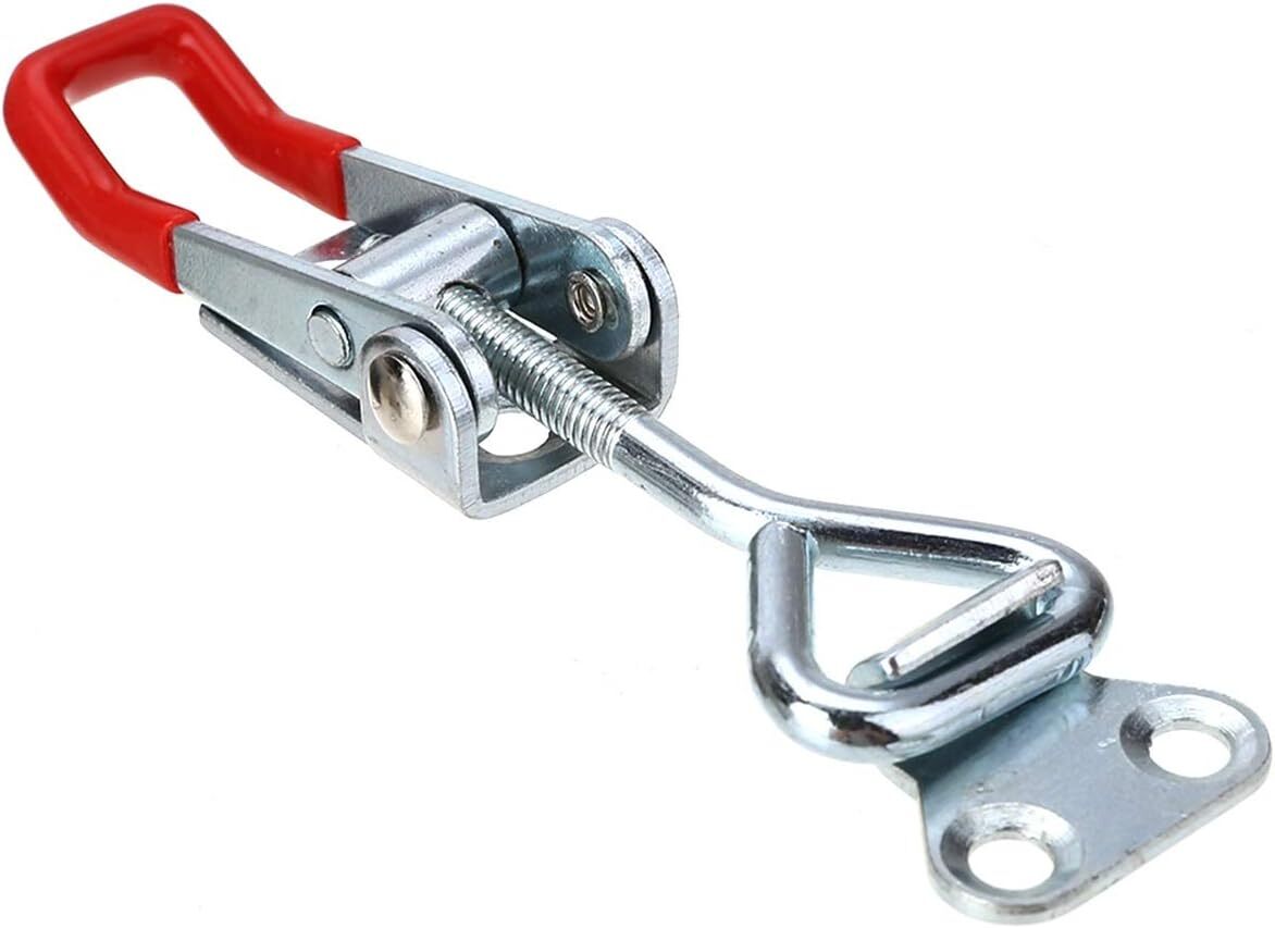 6 X Heavy Duty Steel Toggle Latch Catches Adjustable Lock Clamp For Boxes Case