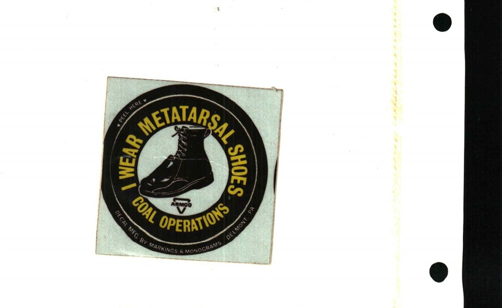1 NICE ARMCO COAL CO. COAL MINING STICKER # 350