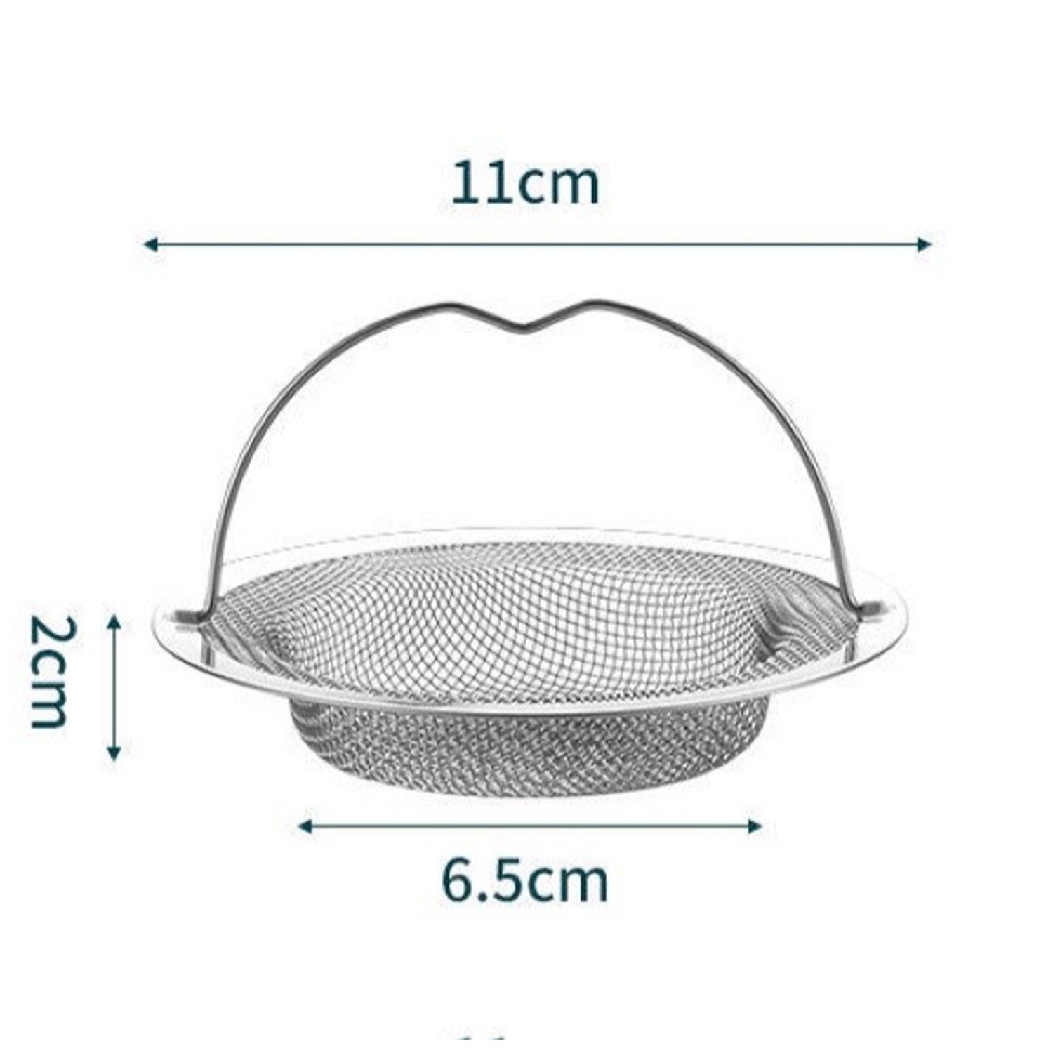 Kitchen Sink Strainer Large Wide Rim 4.5" Stainless Steel Mesh Drain Filter