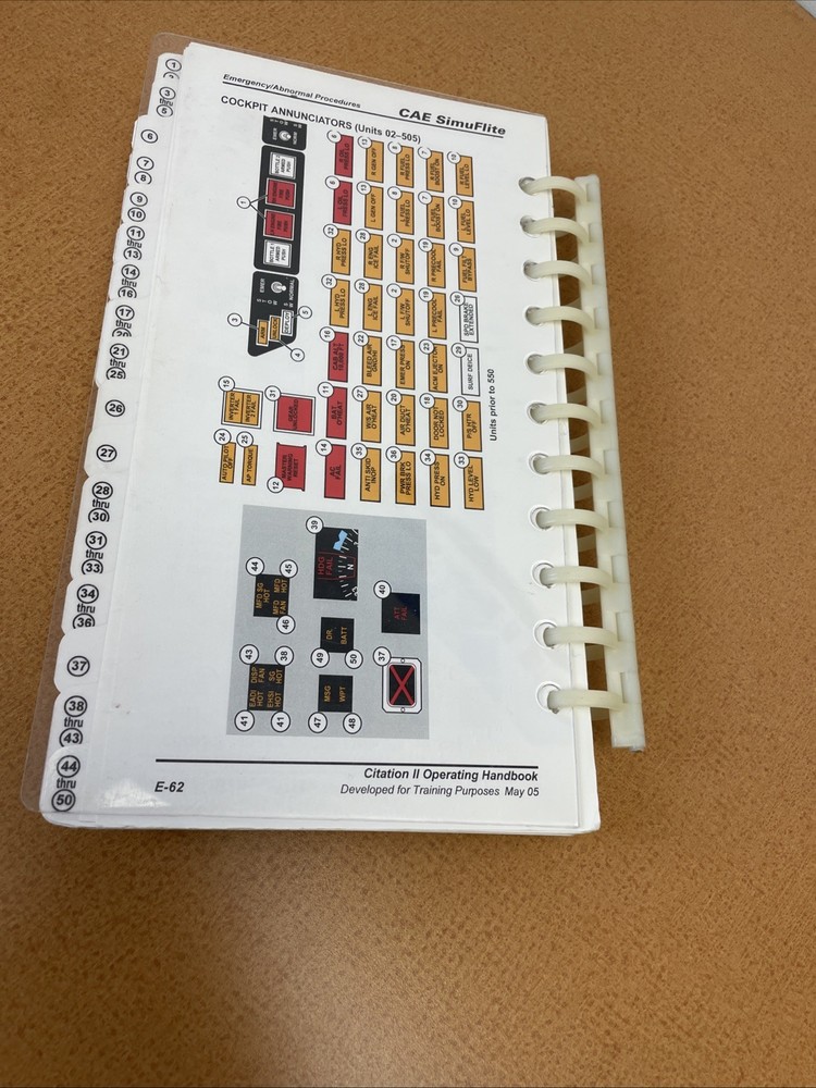 CAE SimuFlite Citation II Operating Handbook Pilot Manual Training Guide