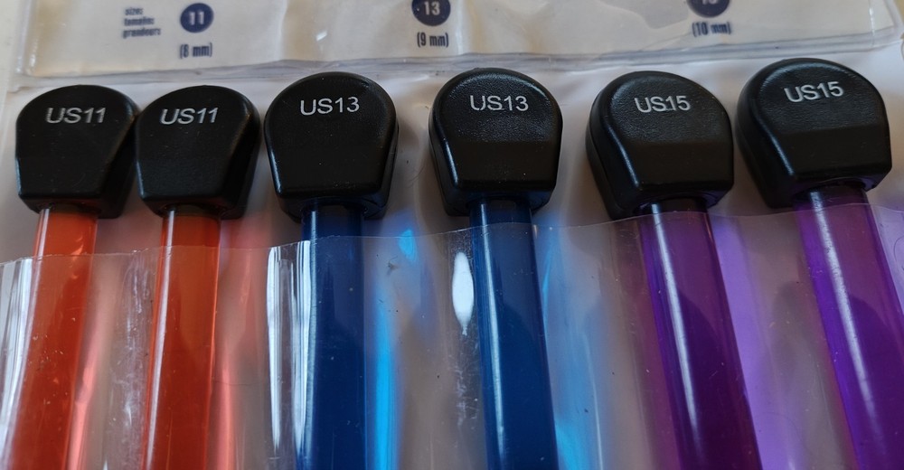 Long Acrylic Knitting Needles, Assorted Sizes Knitting Needles, 3 sets