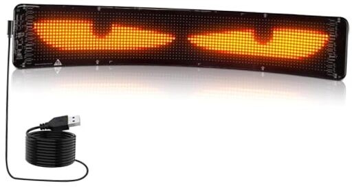 Golf Cart Devil Eyes Light Sign, Programmable Flexible Screen for Flat screen