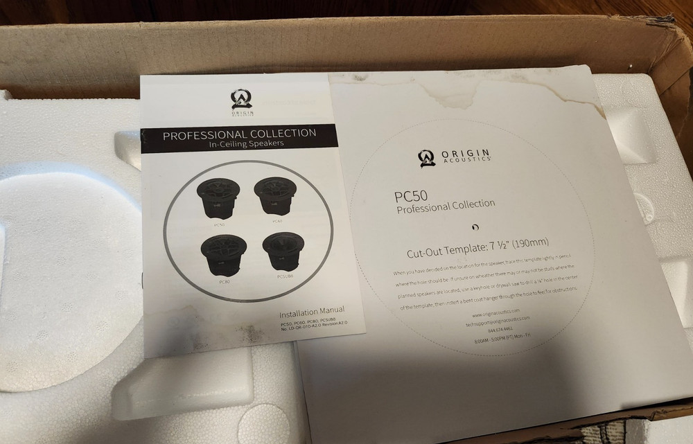 Origin PC50 8" In-ceiling speakers (pair)