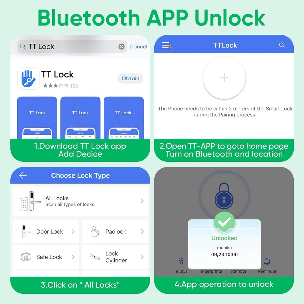 Smart Biometric Keyless Lock: Bluetooth & Fingerprint Access for Safe Storage