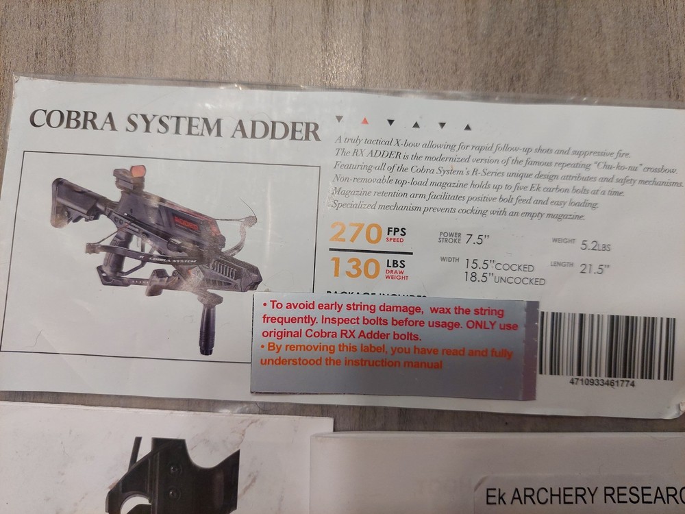 Cobra System R-Series Crossbow (RX Adder)