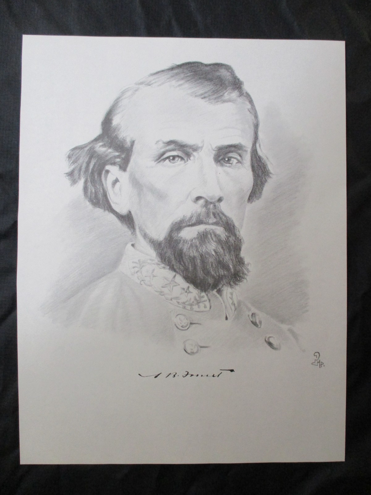 1960 Civil War Print - Confederate General  Nathan Bedford Forrest