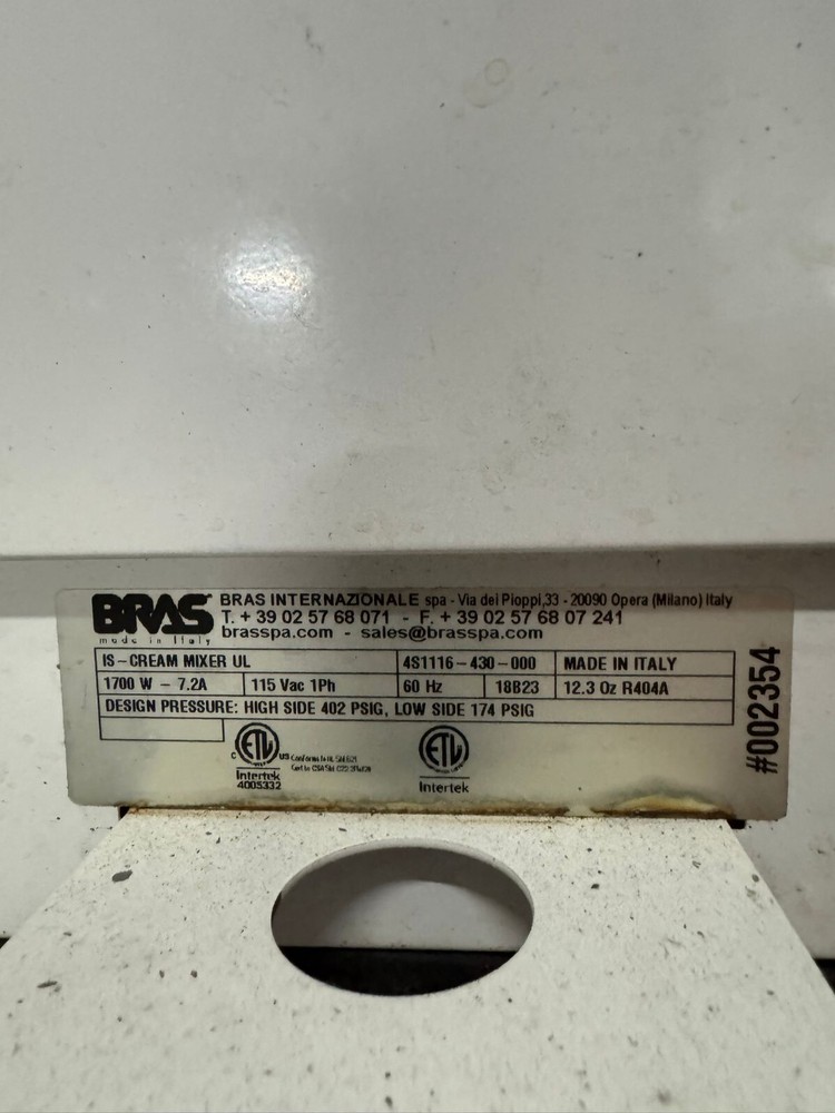 brass single ice cream machine