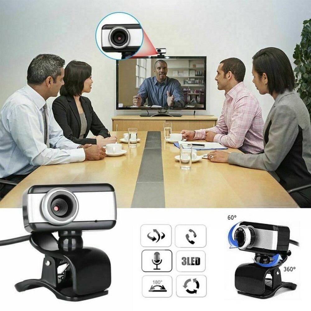 480P Webcam USB 2.0 Web Camera Built-in Microphone for Windows 7/8/10/11 PC
