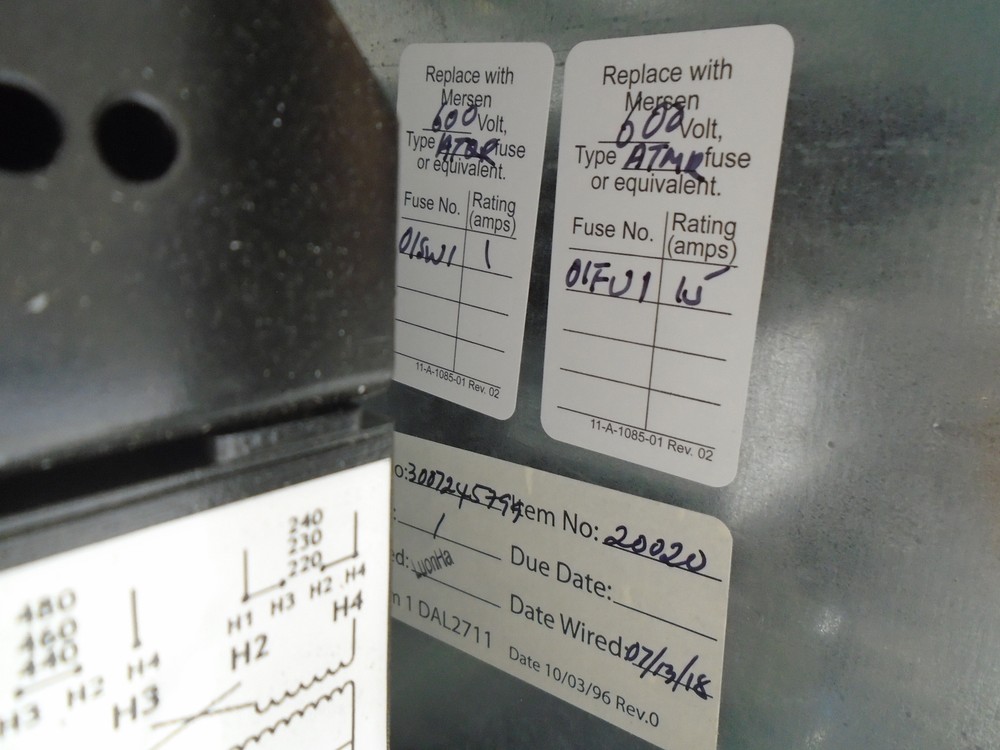 SIEMENS MT0500A TRANSFORMER w/SUPERIOR INTERLOCK S1059001PBL ELECTRIC SWITCH