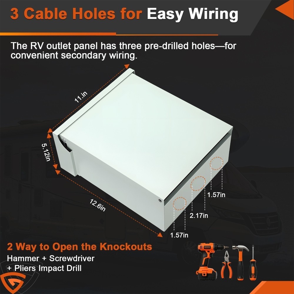 Temporary Power Outlet Panel RV Electrical Panel 20 30 50 Amp Outlet Box -