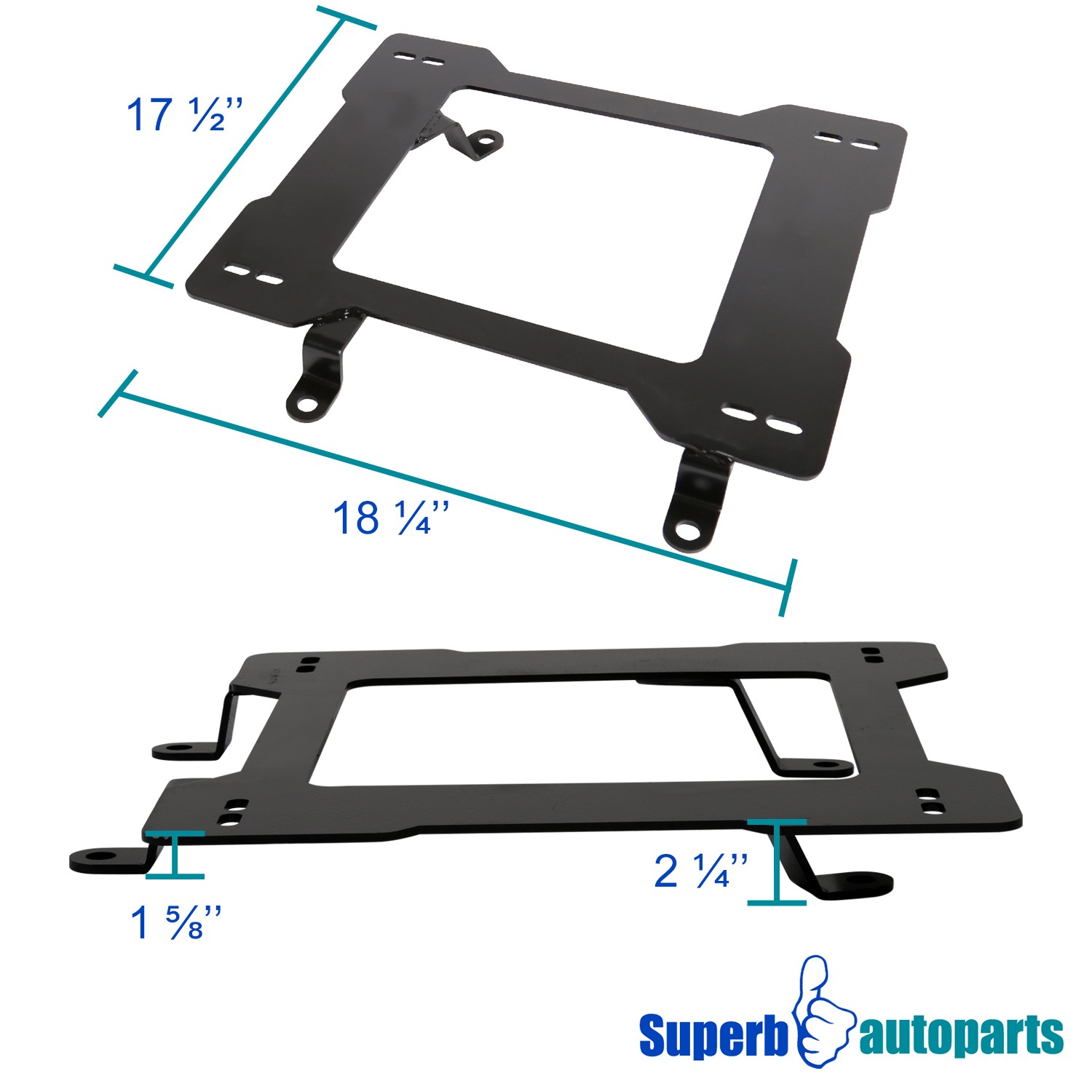 Fits 79-98 Mustang Laser Welded Racing Seat Mounting Brackets Tensile Steel Pair