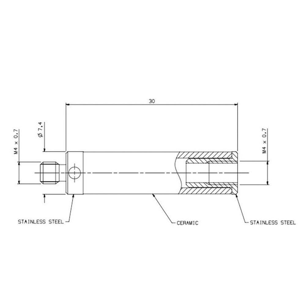 A50007754 CMM Touch Probe Ceramic Stem 30mm Extension with Thread Stylus