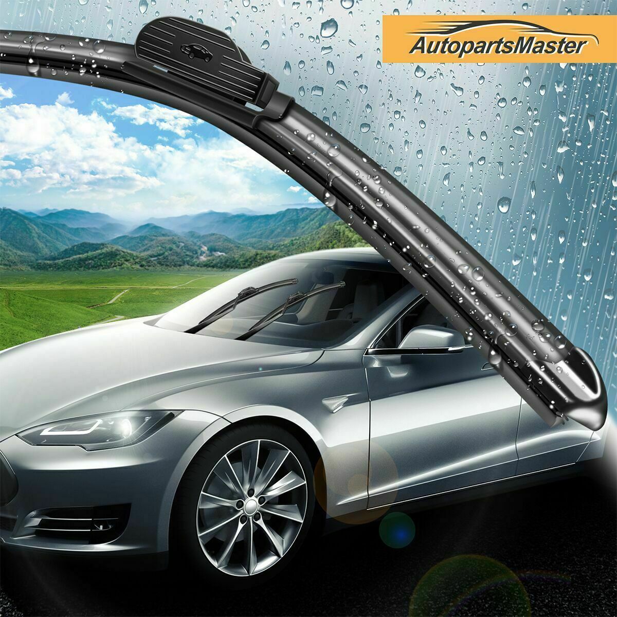 20"+20" Premium Quality All Season Beam Windshield Front Wiper Blades (Set of 2)