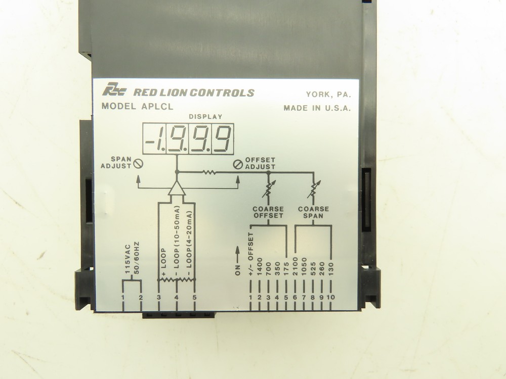 Red Lion APLCL400 Apollo Current Loop Indicator 3 1/2 Digit LED Display Module