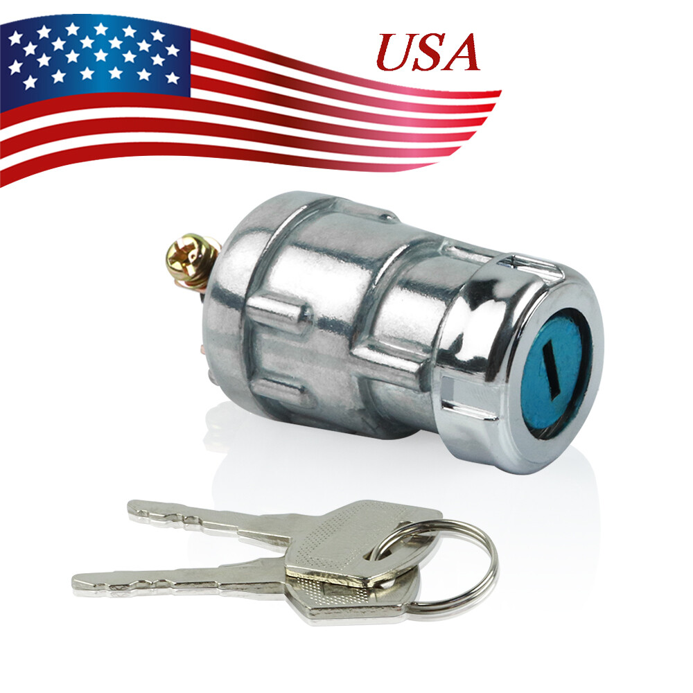 JK423  IGNITION SWITCH LOCK FLUSH MOUNT 12VOLT 2KEY 3 POSITION OFF ON START