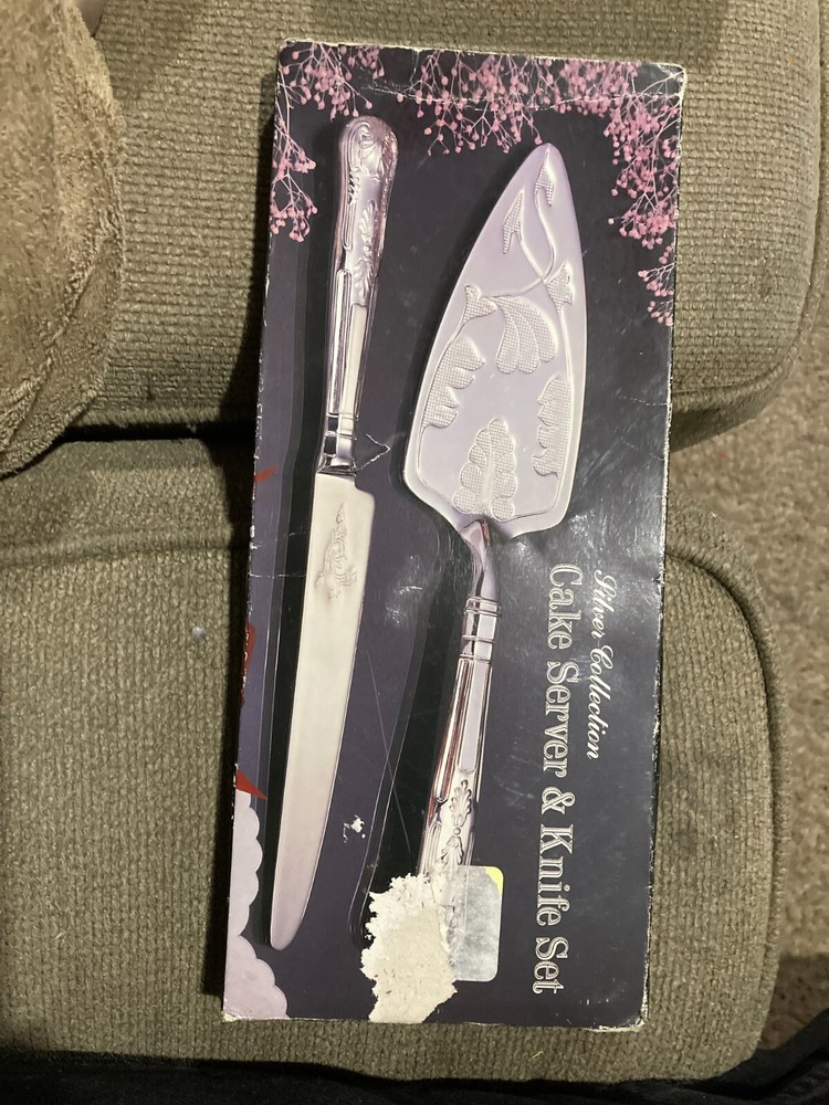 Silver Collection Cake Server & Knife Set