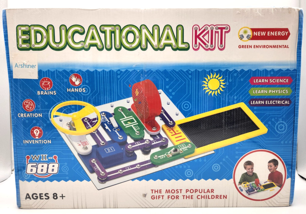 Arshiner Educational Kit, 3 Electronic Projects W/ Multiple Controls NEW IN PKG