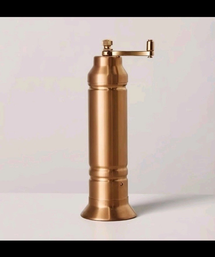 Hearth & Hand With Magnolia 7” Salt & Pepper Crank Grinder Copper Finish New