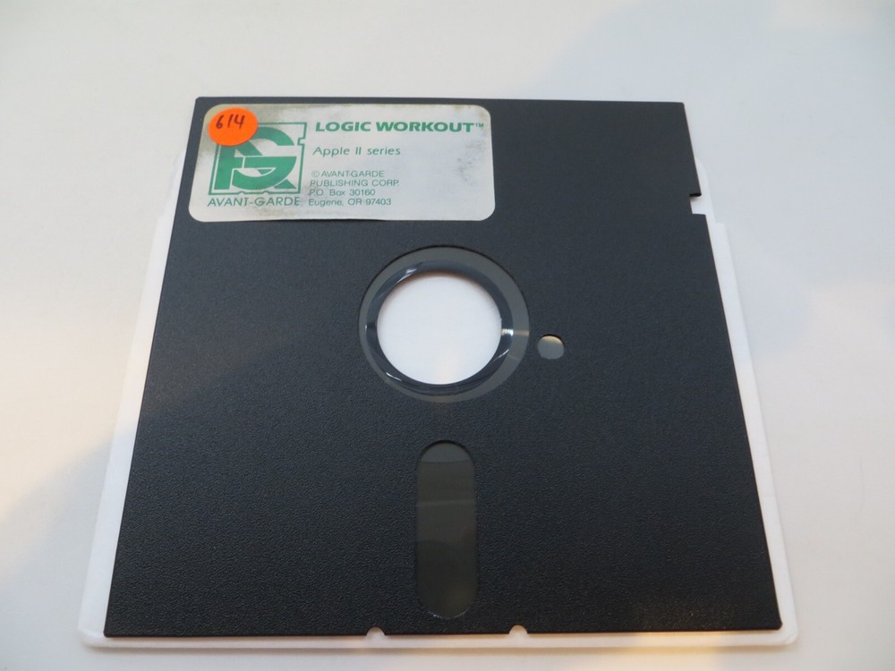 Apple II Series 5.25" Floppy Disk LOGIC WORKOUT Avant-Garde computer software