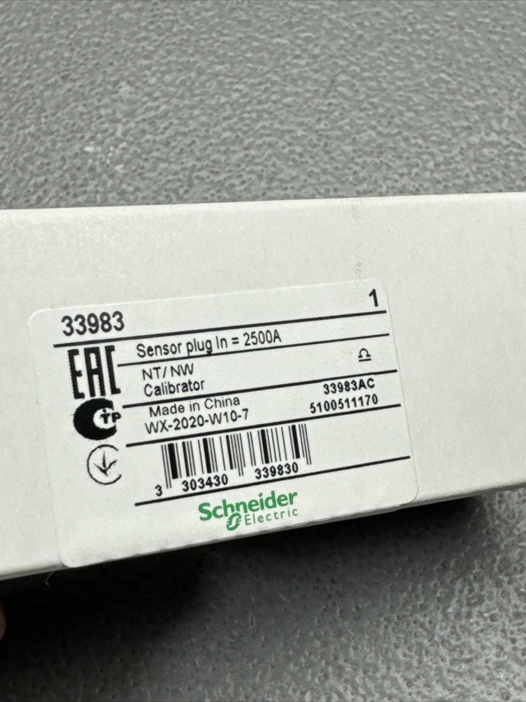 SCHNEIDER ELECTRIC 33983 SENSOR PLUG IN 2500A