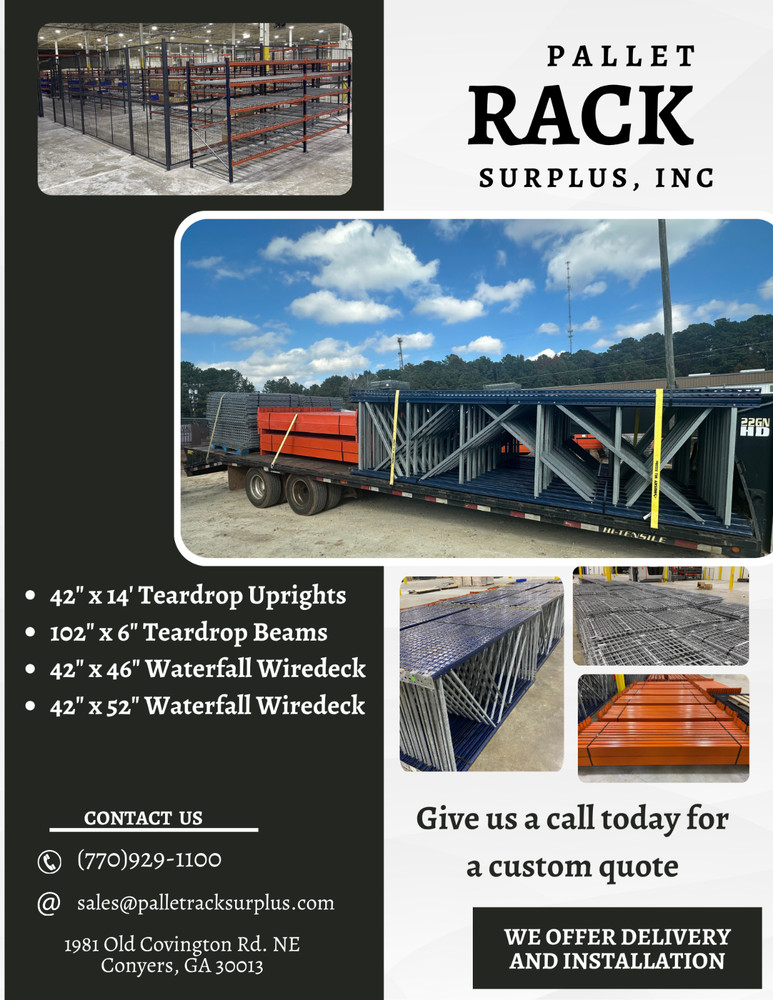 42" x 14' Teardrop Pallet Racking Uprights