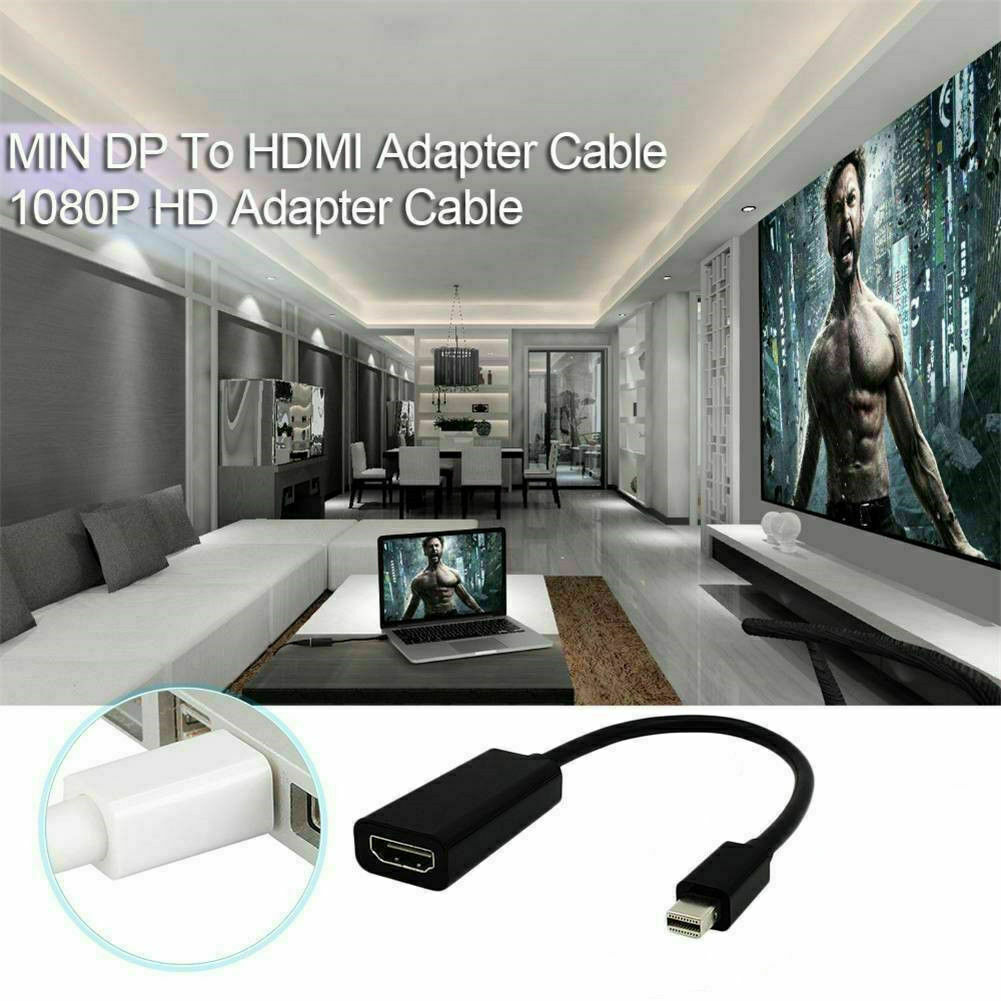 Mini DisplayPort Thunderbolt To HDMI Adapter For Microsoft Surface Pro 2 3 4 BLK