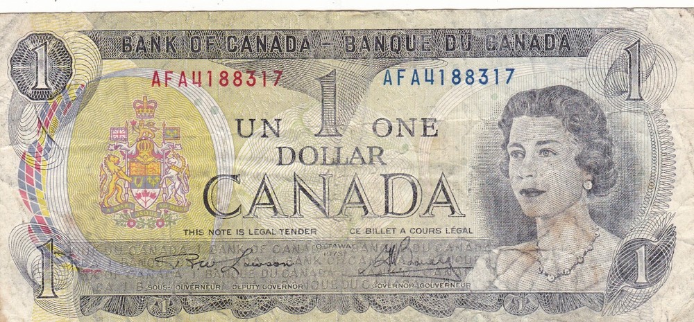 Canada, $1 1973,  circulated