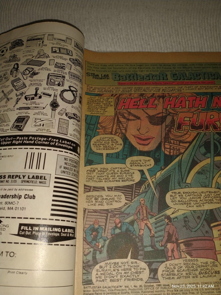 Battlestar Galactica Comic Original Series #20 Marvel Comics